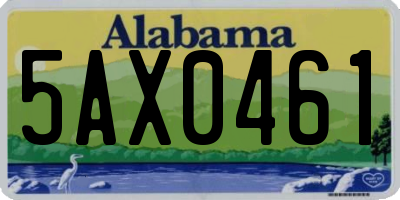 AL license plate 5AX0461