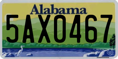 AL license plate 5AX0467
