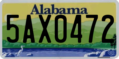 AL license plate 5AX0472