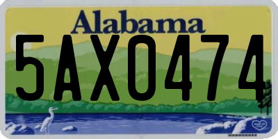 AL license plate 5AX0474