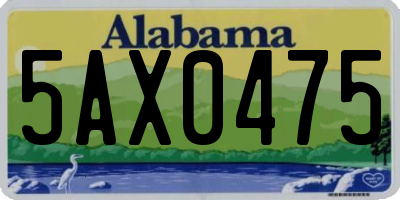 AL license plate 5AX0475