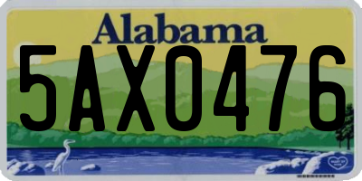 AL license plate 5AX0476
