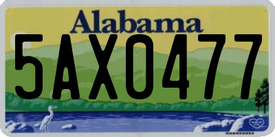 AL license plate 5AX0477