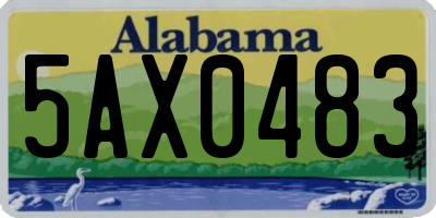 AL license plate 5AX0483