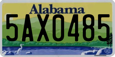 AL license plate 5AX0485
