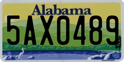 AL license plate 5AX0489