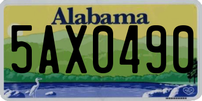 AL license plate 5AX0490