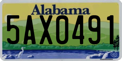 AL license plate 5AX0491