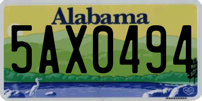 AL license plate 5AX0494