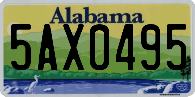 AL license plate 5AX0495