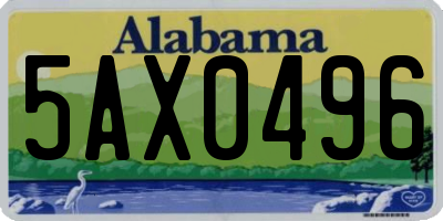 AL license plate 5AX0496