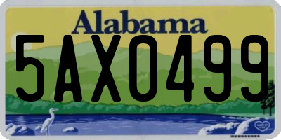 AL license plate 5AX0499