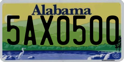 AL license plate 5AX0500