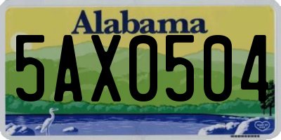 AL license plate 5AX0504