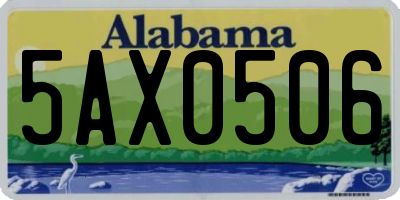 AL license plate 5AX0506
