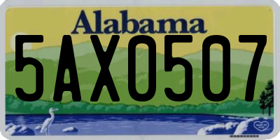 AL license plate 5AX0507