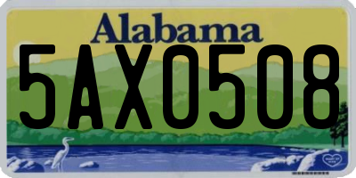 AL license plate 5AX0508