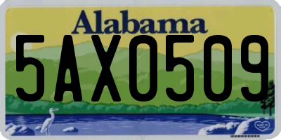 AL license plate 5AX0509