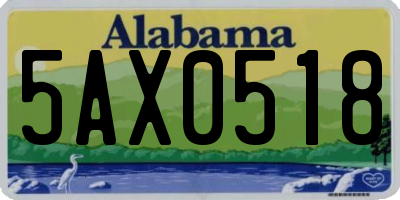 AL license plate 5AX0518