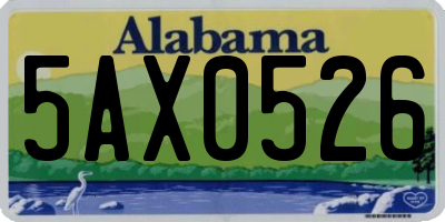 AL license plate 5AX0526