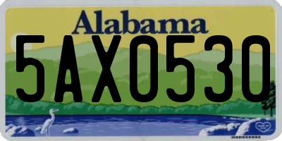 AL license plate 5AX0530