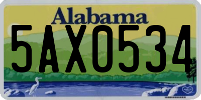 AL license plate 5AX0534