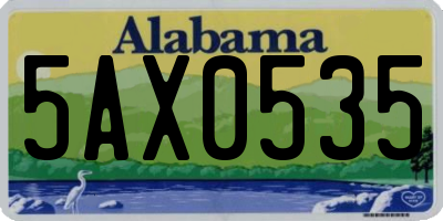 AL license plate 5AX0535