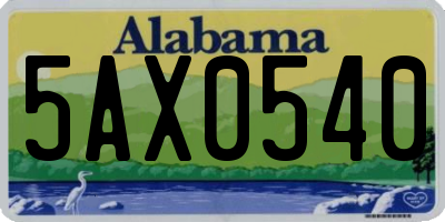 AL license plate 5AX0540