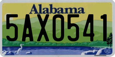 AL license plate 5AX0541