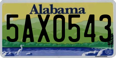 AL license plate 5AX0543