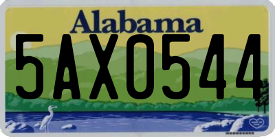 AL license plate 5AX0544