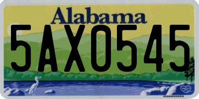 AL license plate 5AX0545