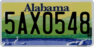 AL license plate 5AX0548