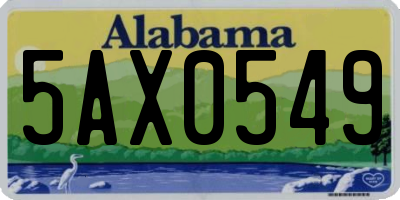 AL license plate 5AX0549