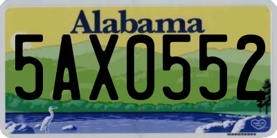 AL license plate 5AX0552