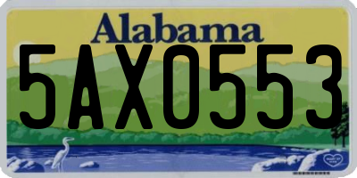 AL license plate 5AX0553