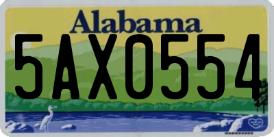 AL license plate 5AX0554
