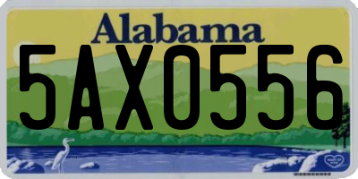 AL license plate 5AX0556