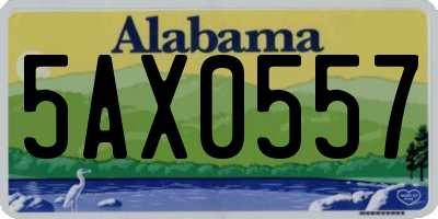AL license plate 5AX0557