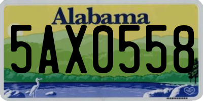 AL license plate 5AX0558