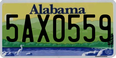 AL license plate 5AX0559
