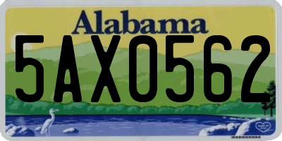 AL license plate 5AX0562