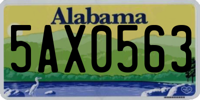 AL license plate 5AX0563