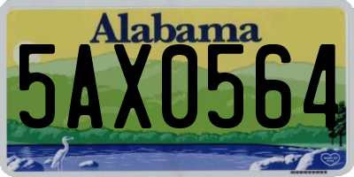 AL license plate 5AX0564