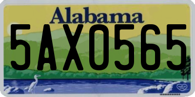 AL license plate 5AX0565