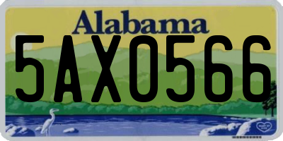 AL license plate 5AX0566