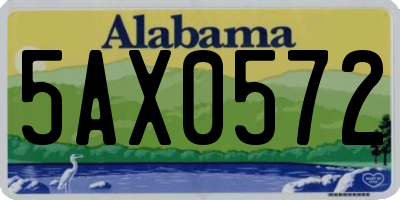 AL license plate 5AX0572