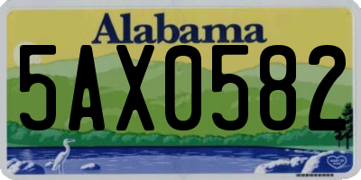 AL license plate 5AX0582