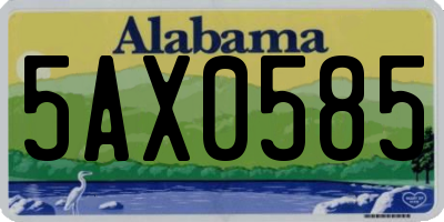 AL license plate 5AX0585
