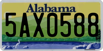 AL license plate 5AX0588